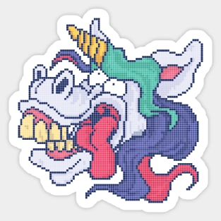 Crazy Pixel Unicorn - low-bit graphics - gift Sticker